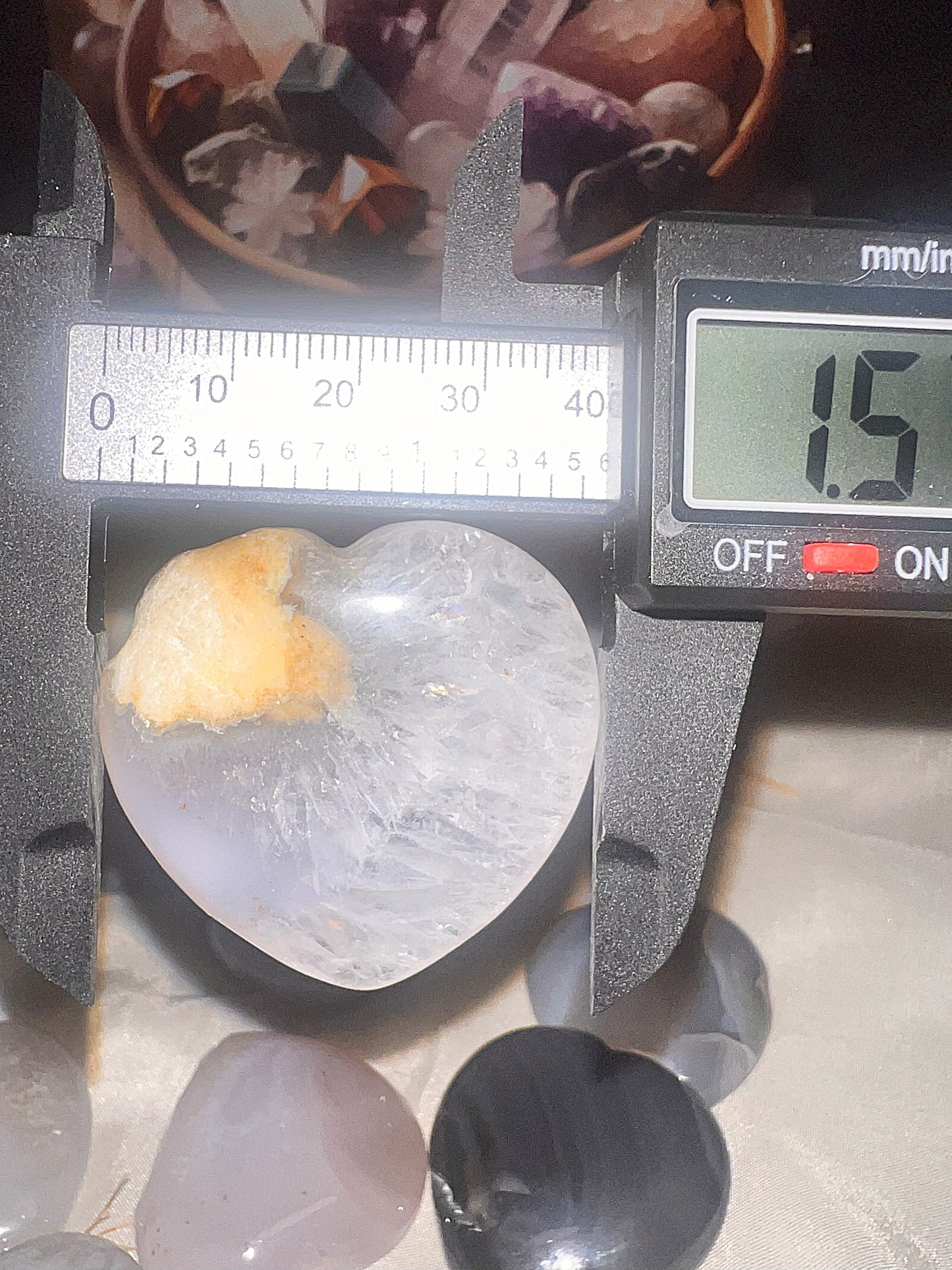 Blue Agate and Quartz Serenity Heart
