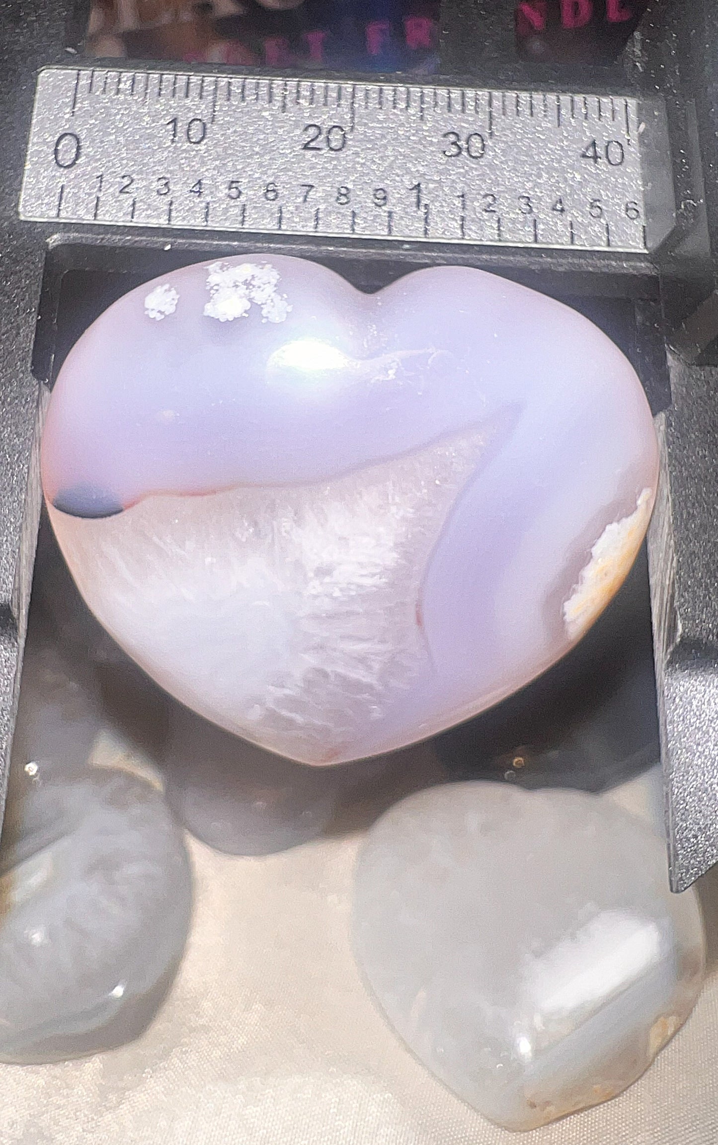 Blue Agate and Quartz Serenity Heart