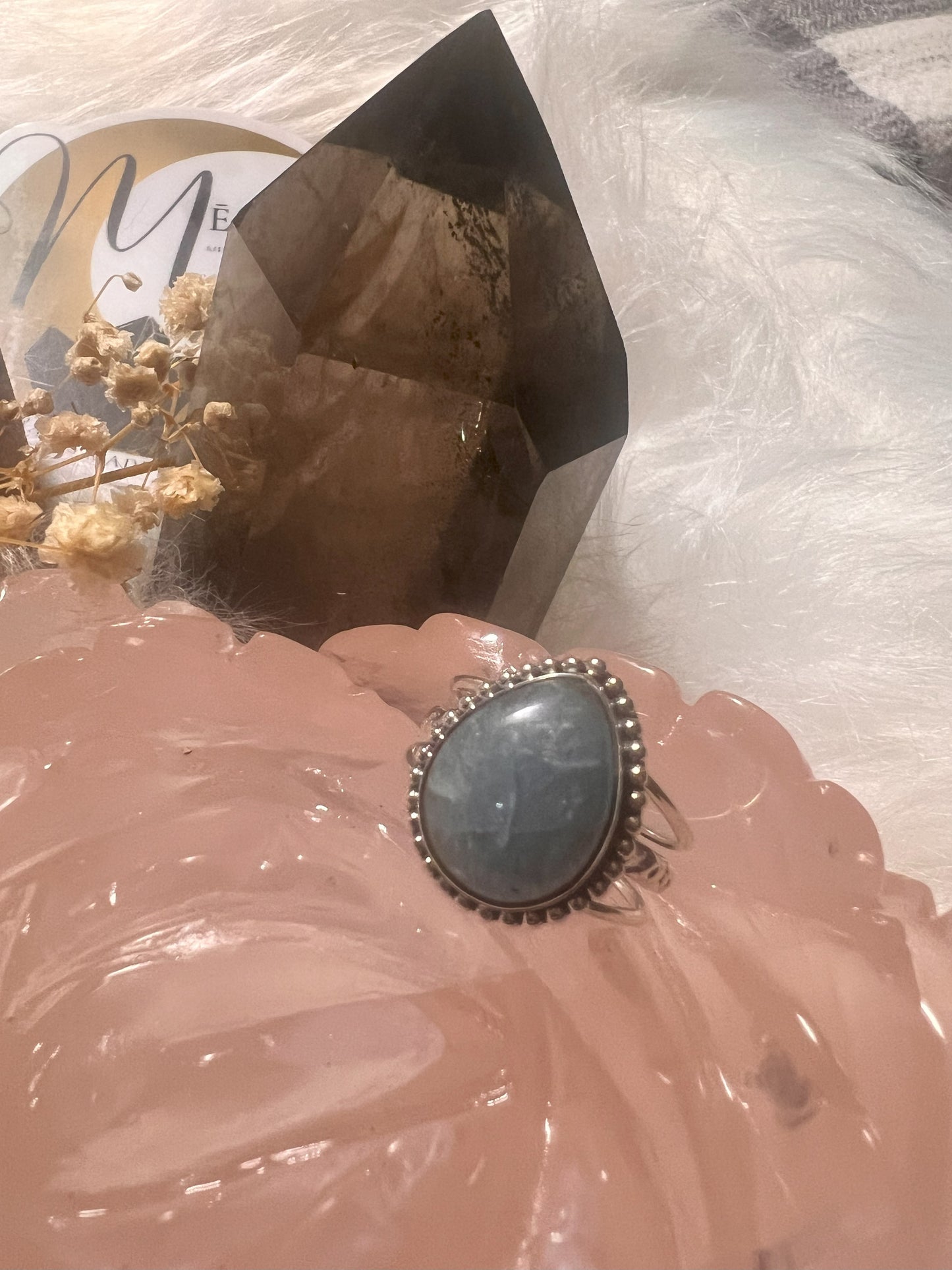 Ocean Breeze: Aquamarine Sterling Silver Ring