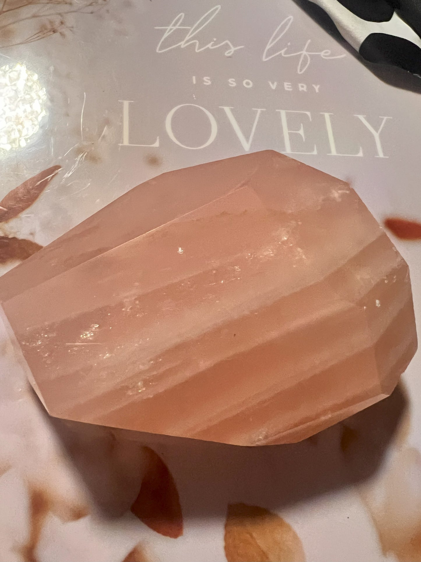 Faceted Rose Quartz Free-Form Crystal: Loving Energy