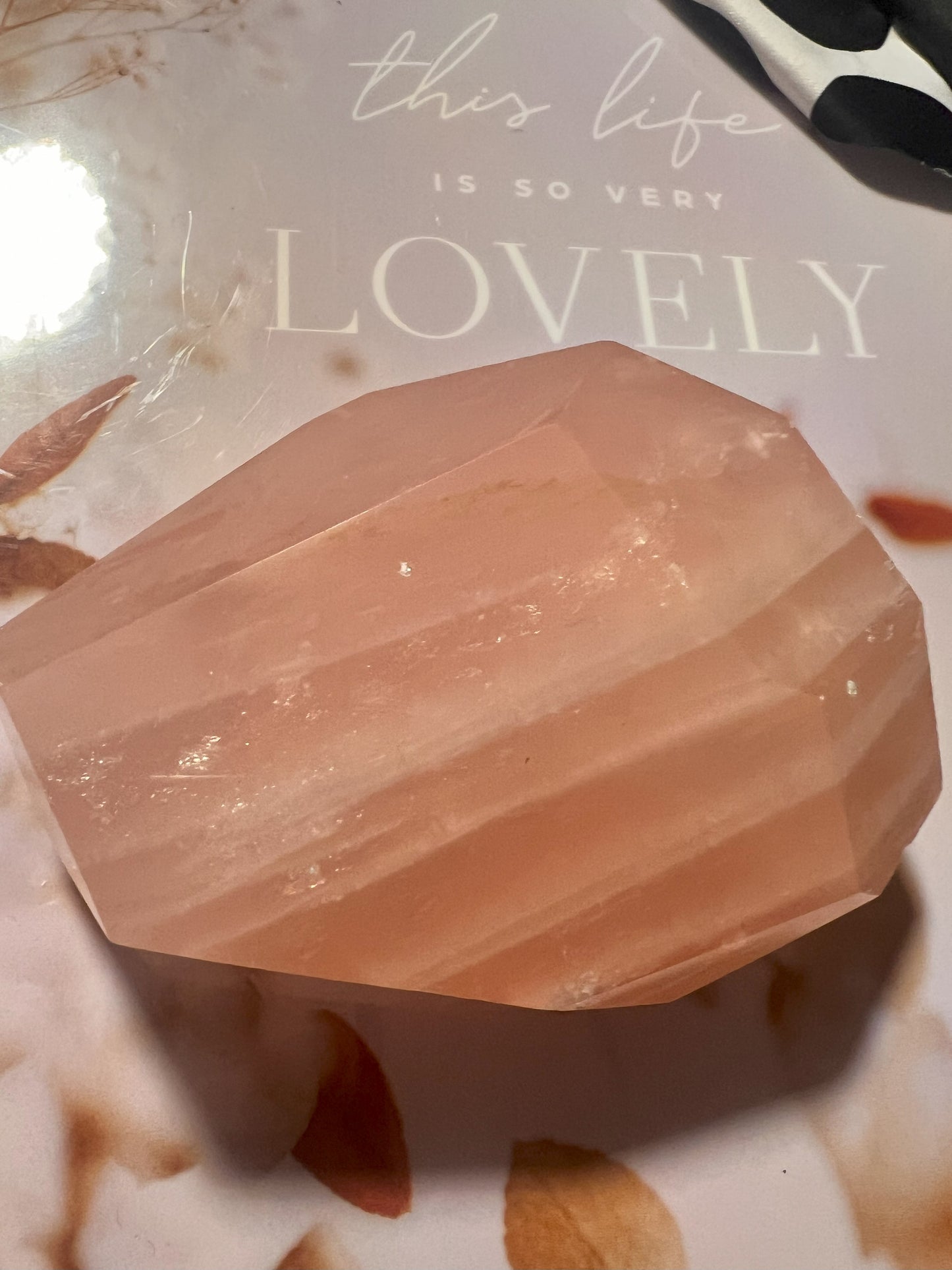 Faceted Rose Quartz Free-Form Crystal: Loving Energy