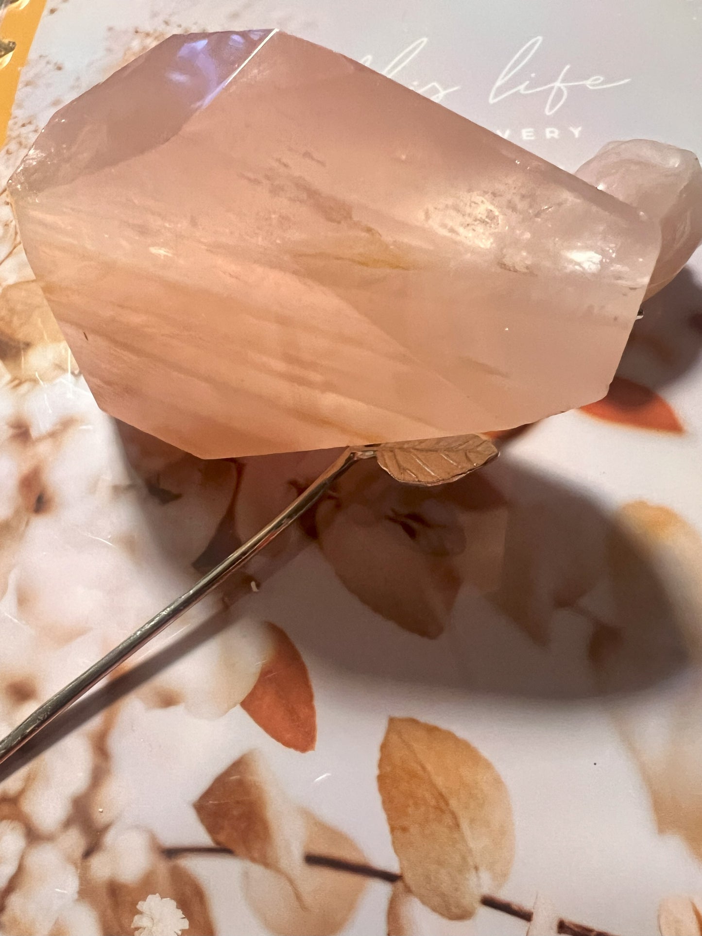 Faceted Rose Quartz Free-Form Crystal: Loving Energy