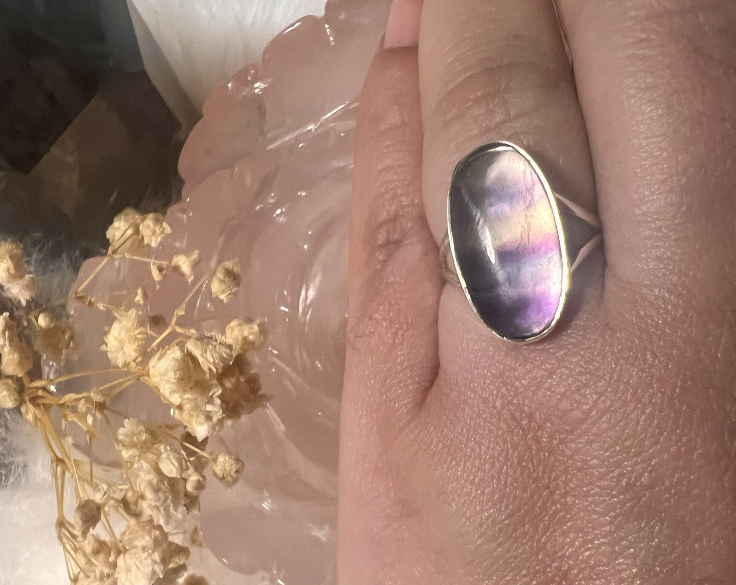 Clarity and Grace: Fluorite Sterling Silver Ring