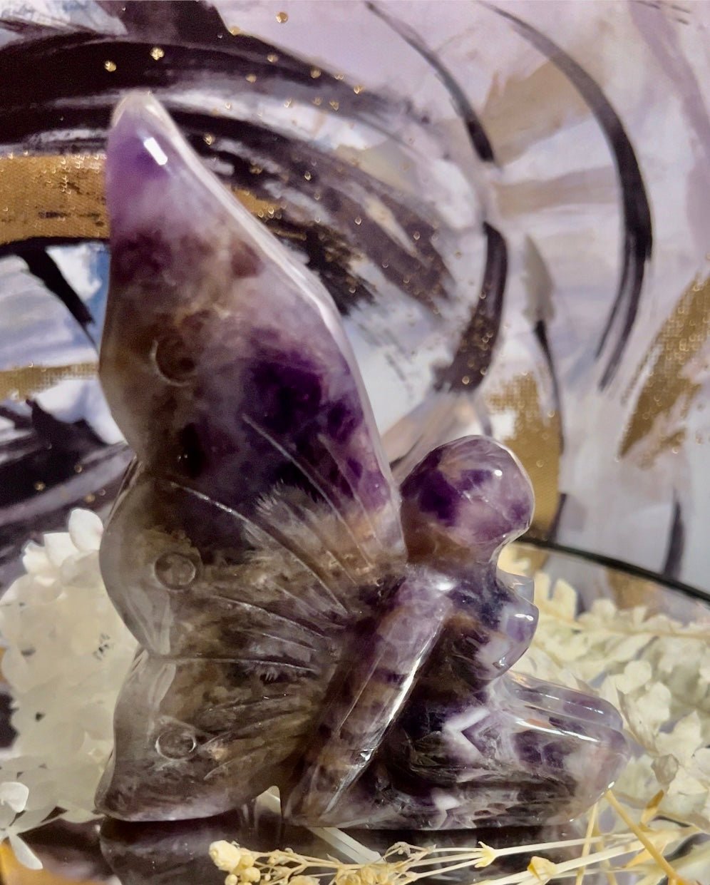 Stunning Chevron Amethyst Butterfly Fairy