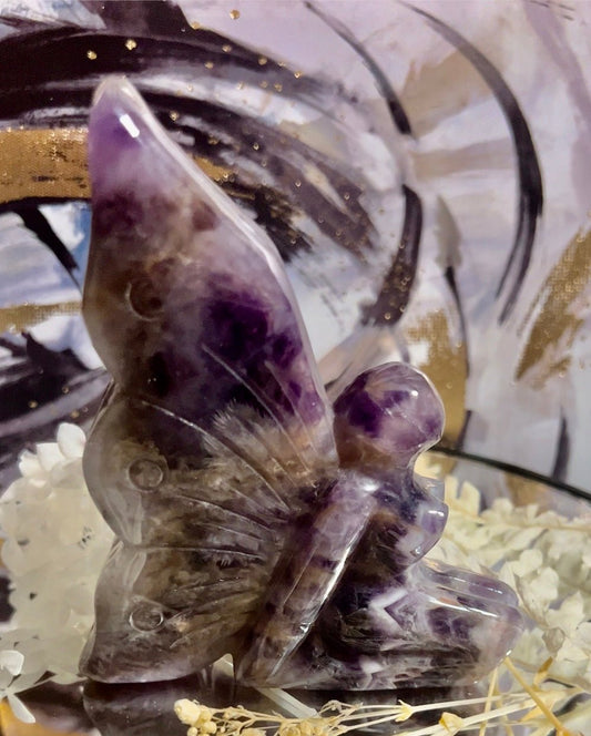 Stunning Chevron Amethyst Butterfly Fairy