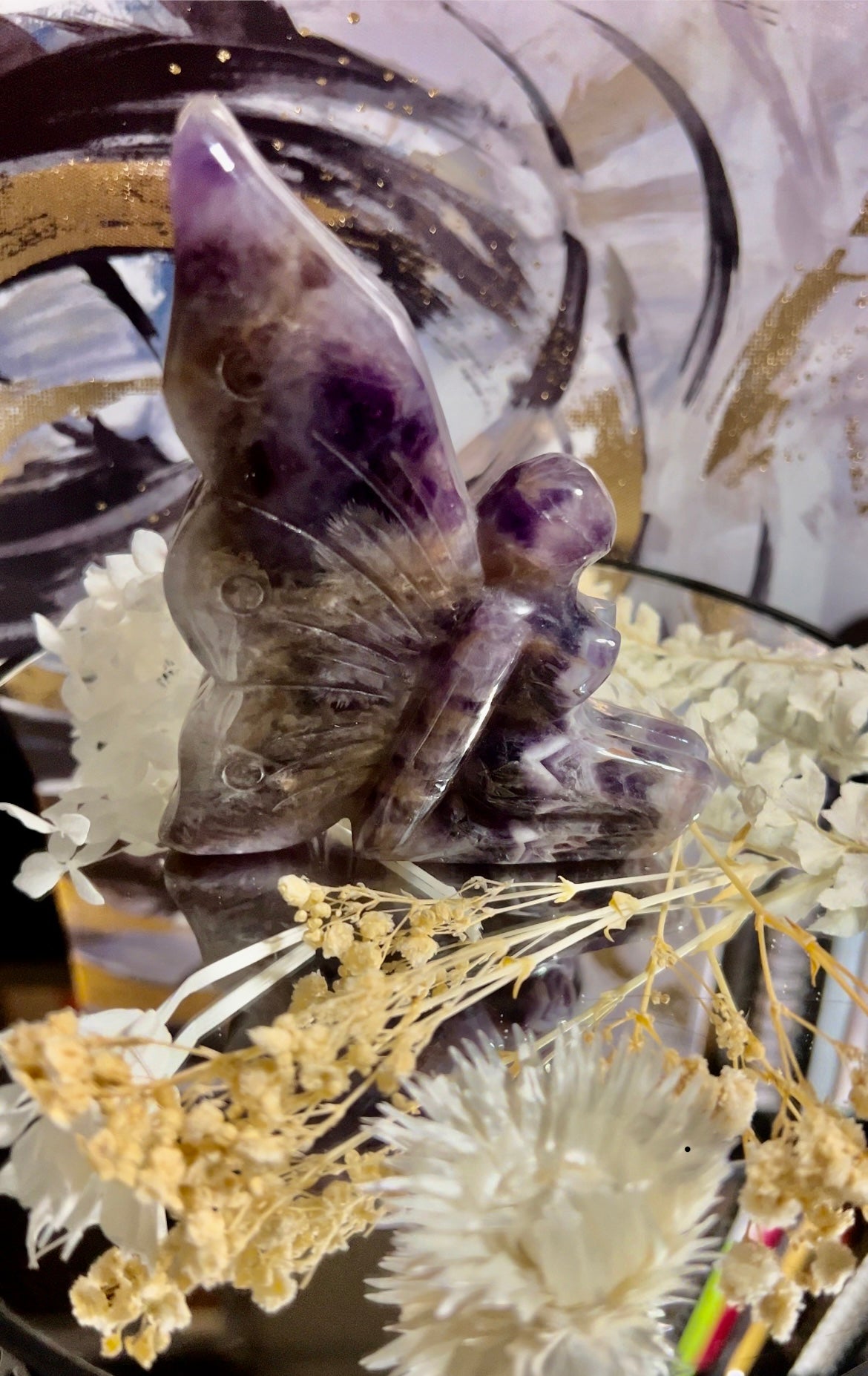 Stunning Chevron Amethyst Butterfly Fairy