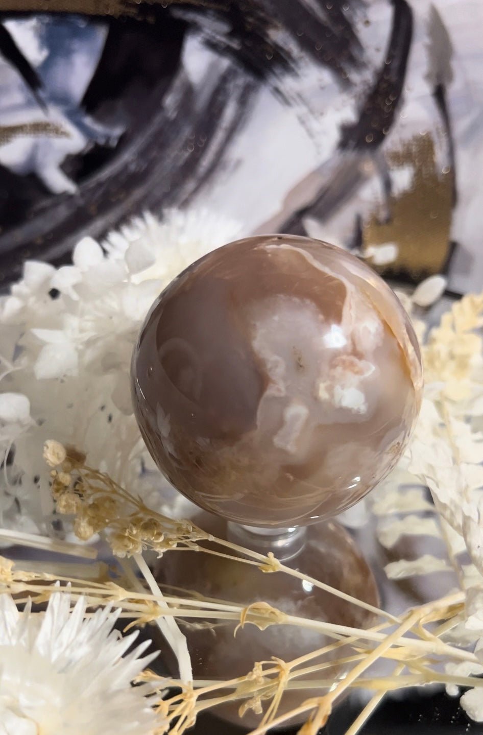 Flower Agate Sphere