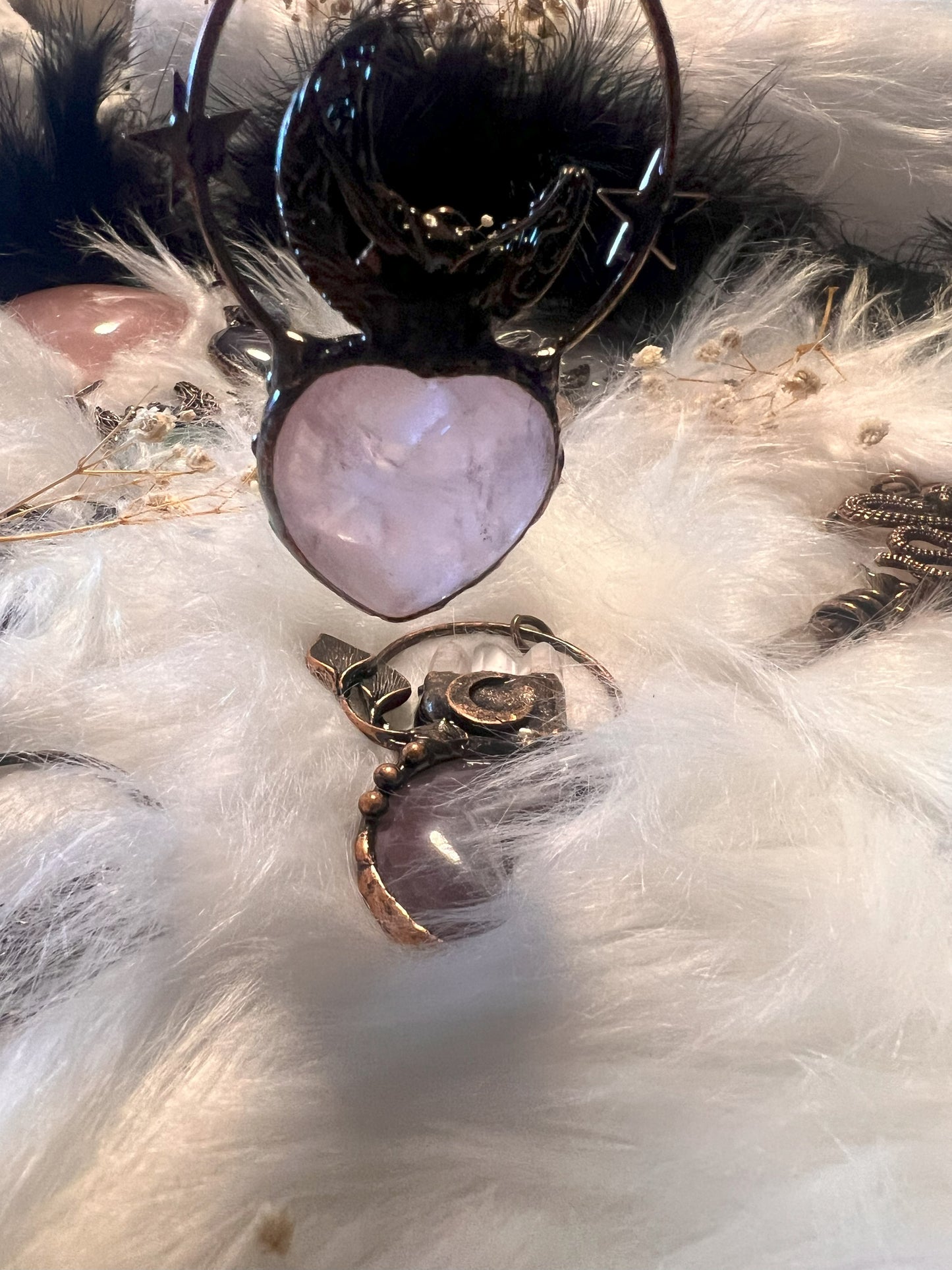 Rose Quartz and Obsidian