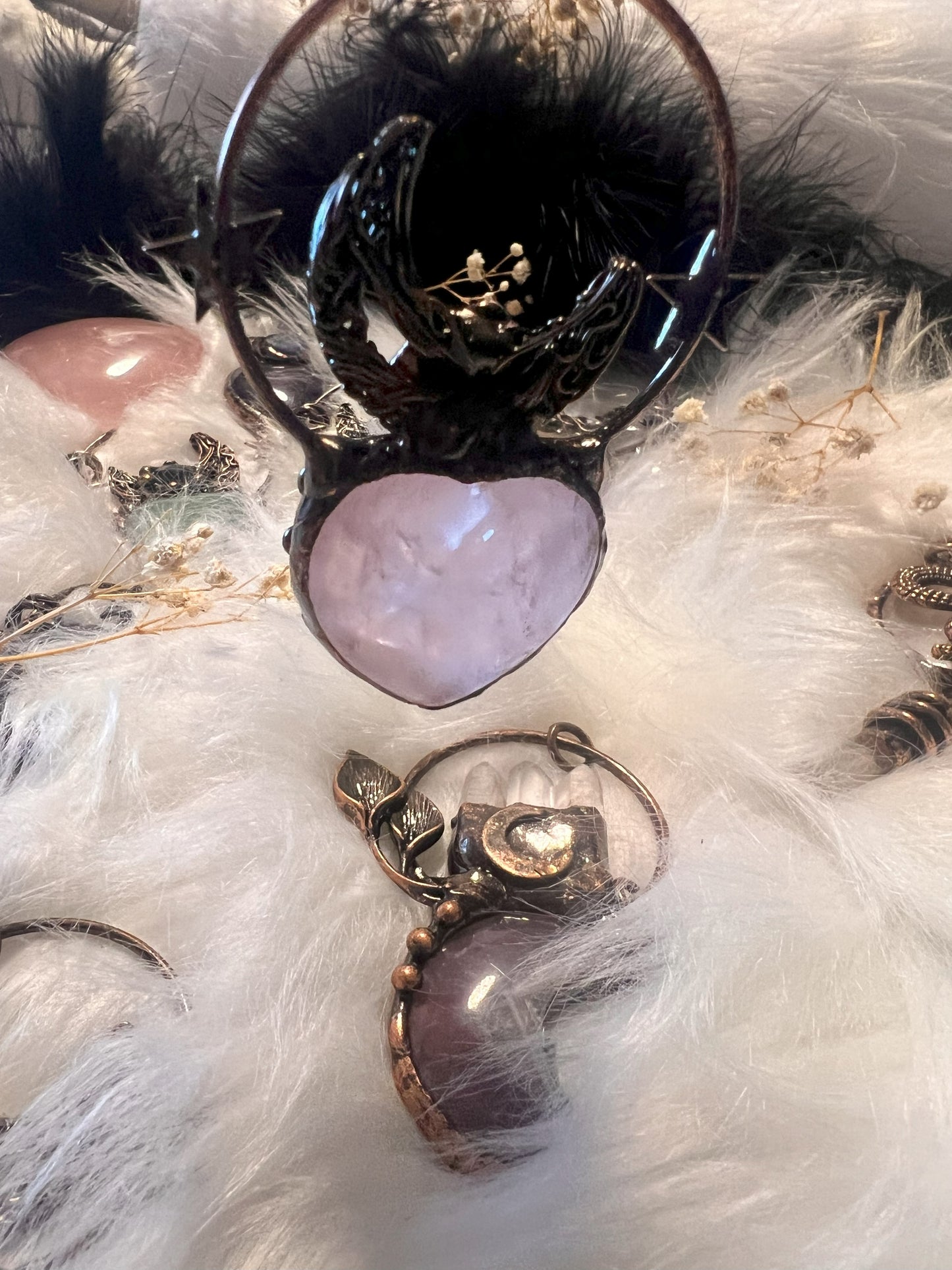 Rose Quartz and Obsidian