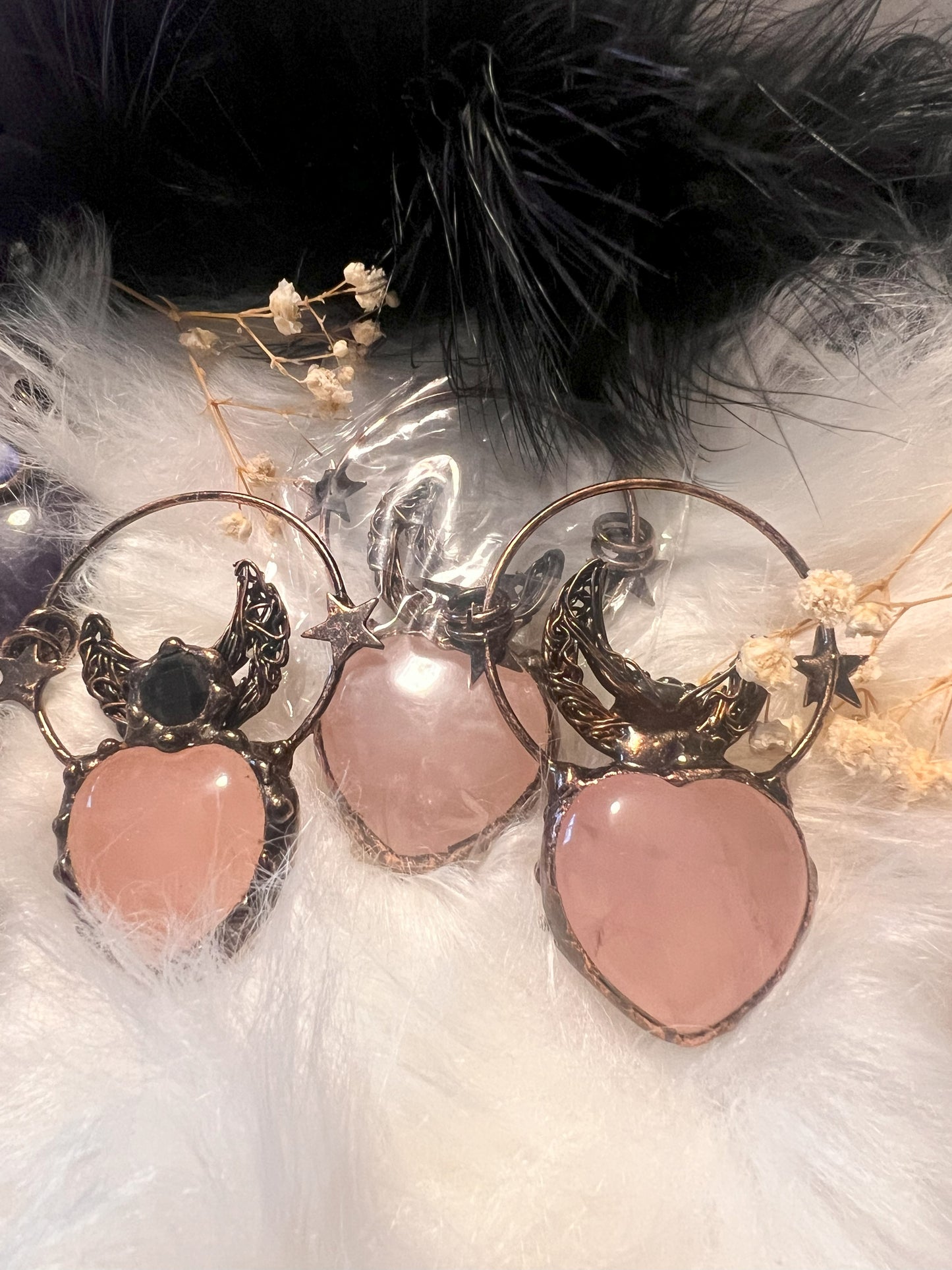 Rose Quartz and Obsidian