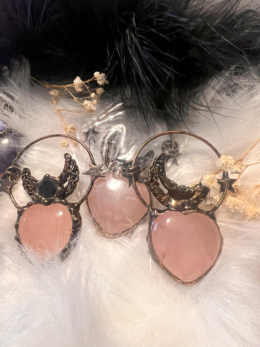 Rose Quartz and Obsidian