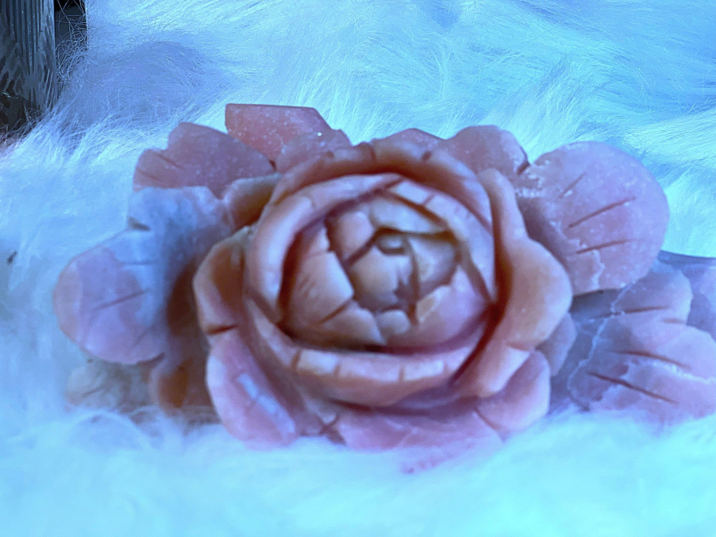 Blush Bloom: Hand-Carved Pink Opal Rose