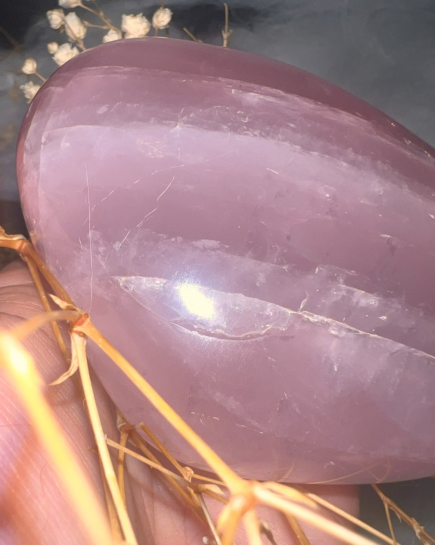 Rose Quartz Heart Carving for Emotional Healing