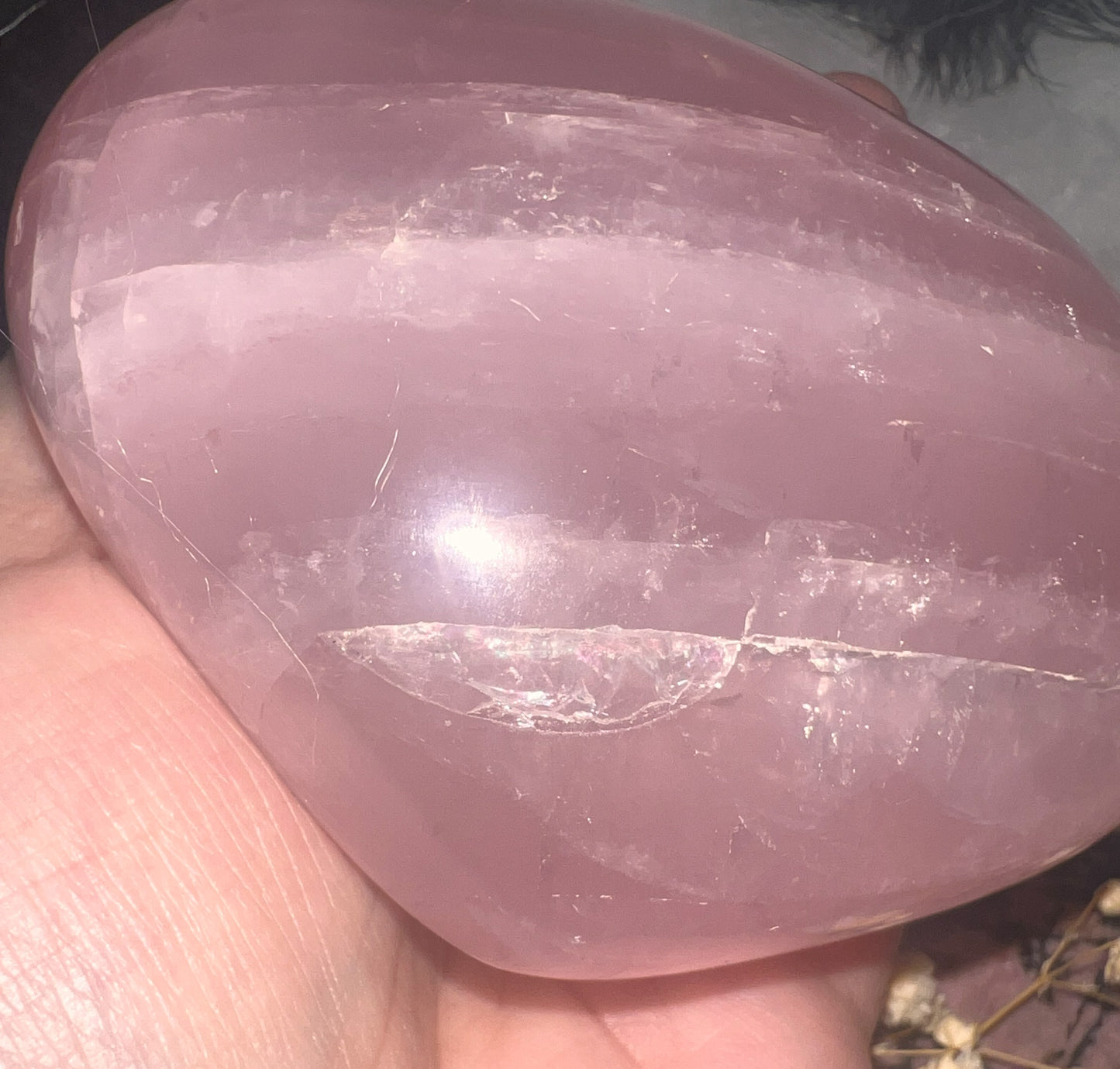 Rose Quartz Heart Carving for Emotional Healing