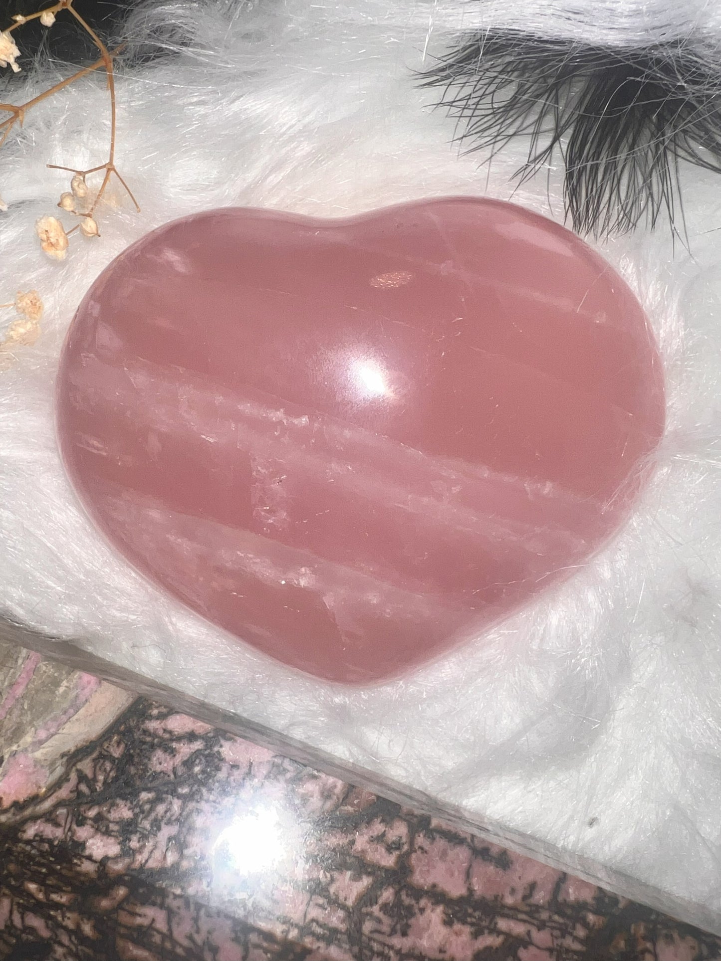 Rose Quartz Heart Carving for Emotional Healing