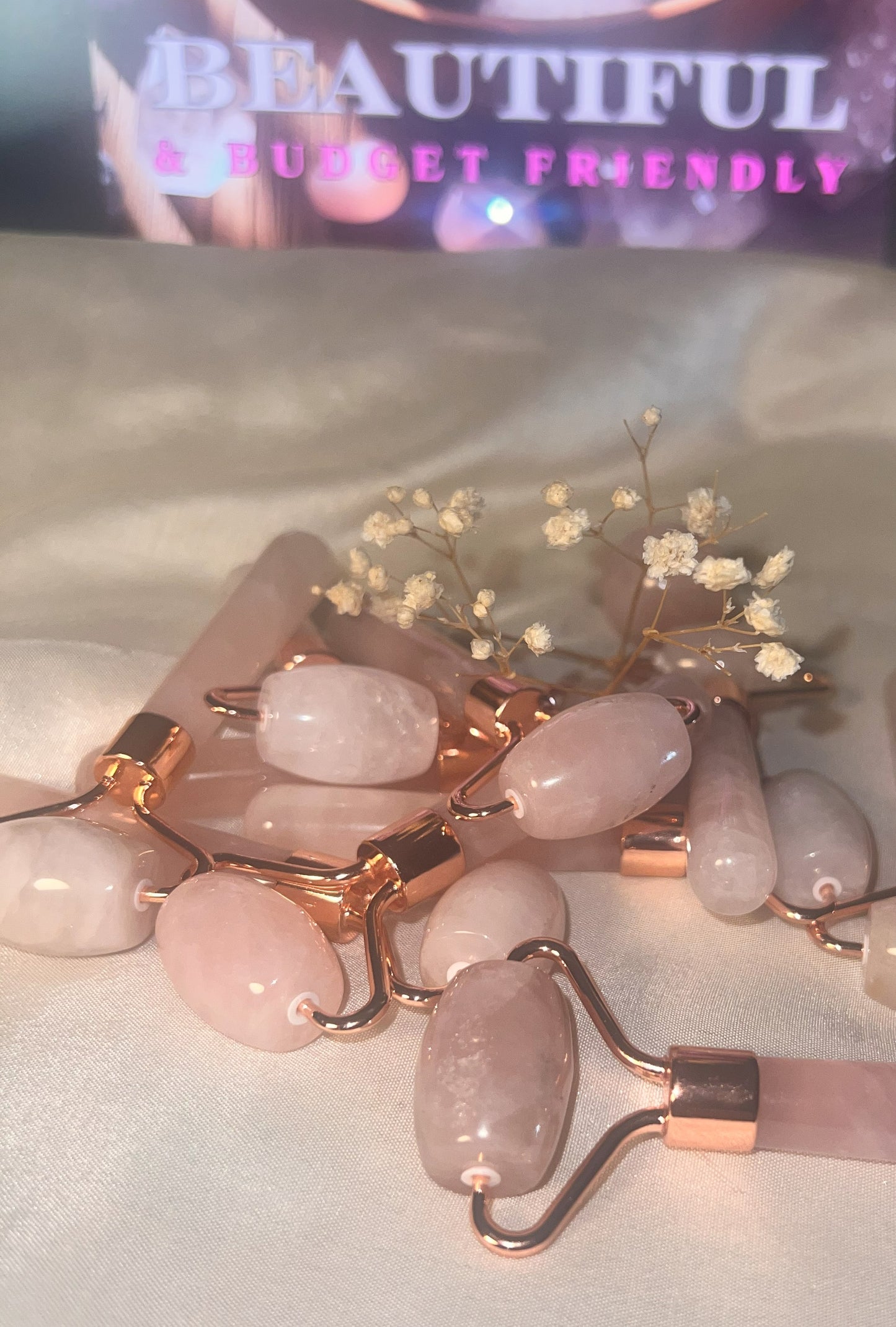 Mini Rose Quartz facial Roller