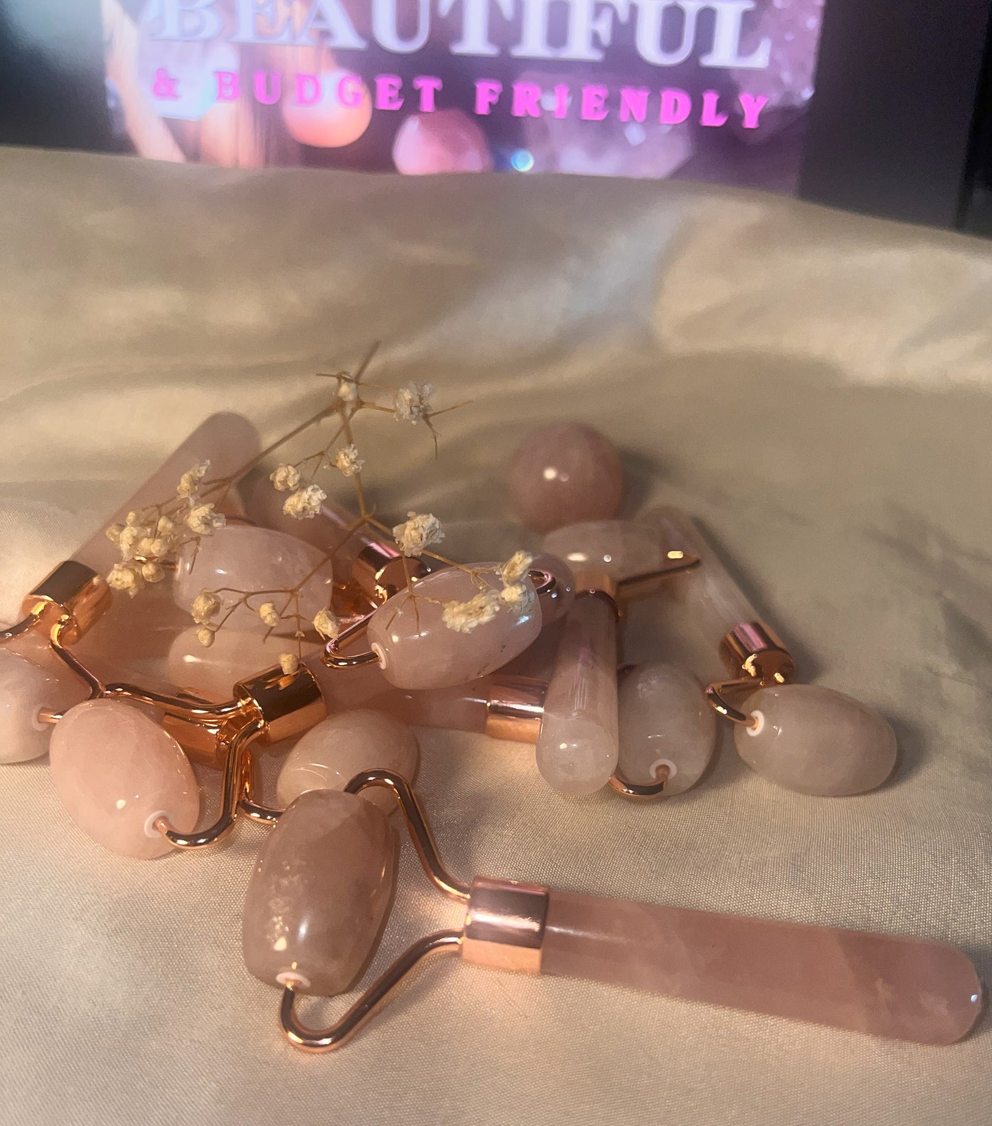 Mini Rose Quartz facial Roller