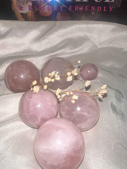 Rose Quartz Spheres