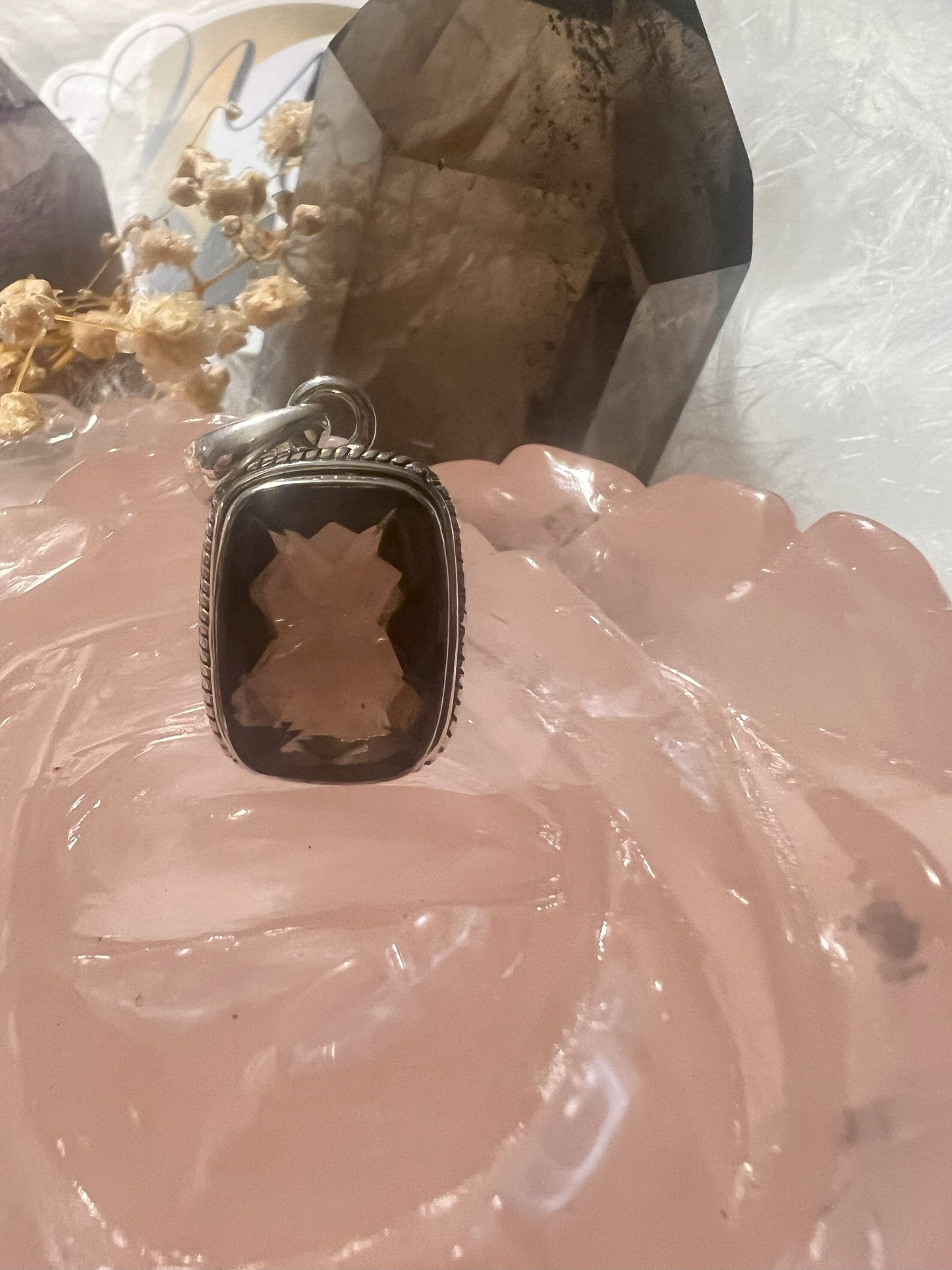 Guardian Shadow: Smoky Quartz Sterling Silver Pendant