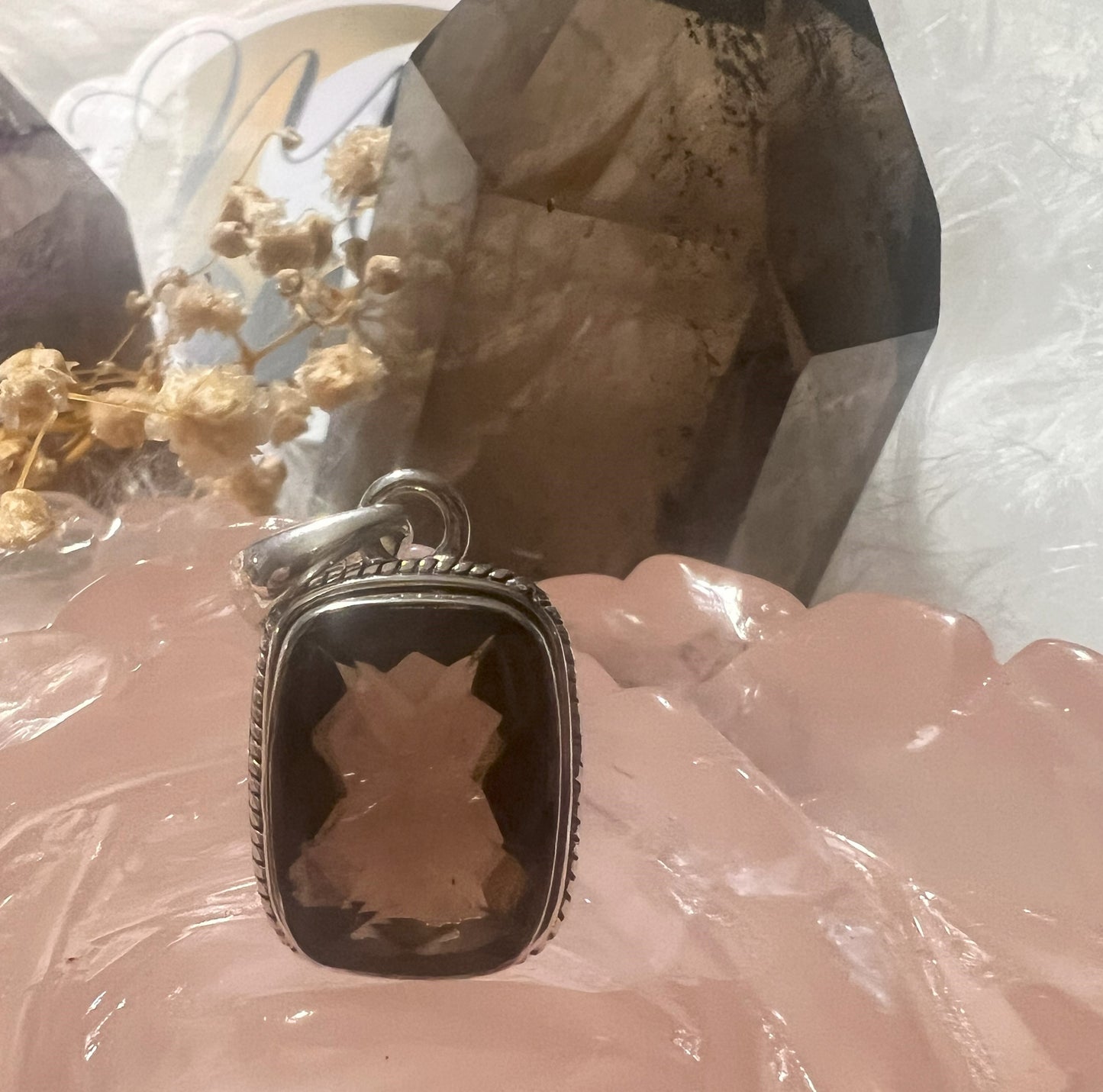 Guardian Shadow: Smoky Quartz Sterling Silver Pendant