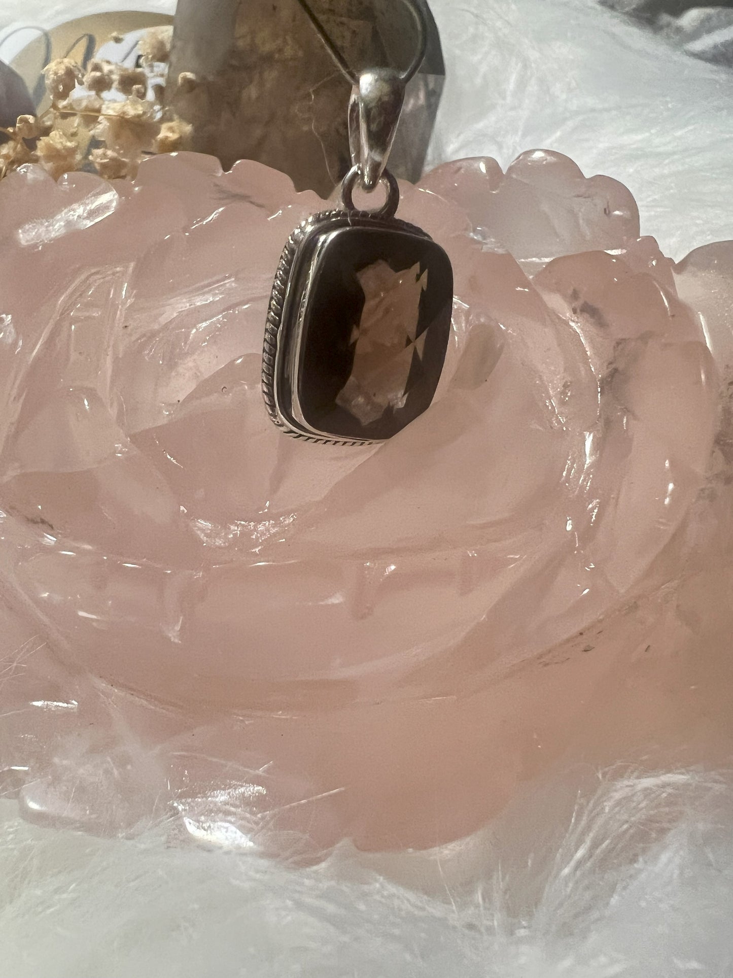 Guardian Shadow: Smoky Quartz Sterling Silver Pendant