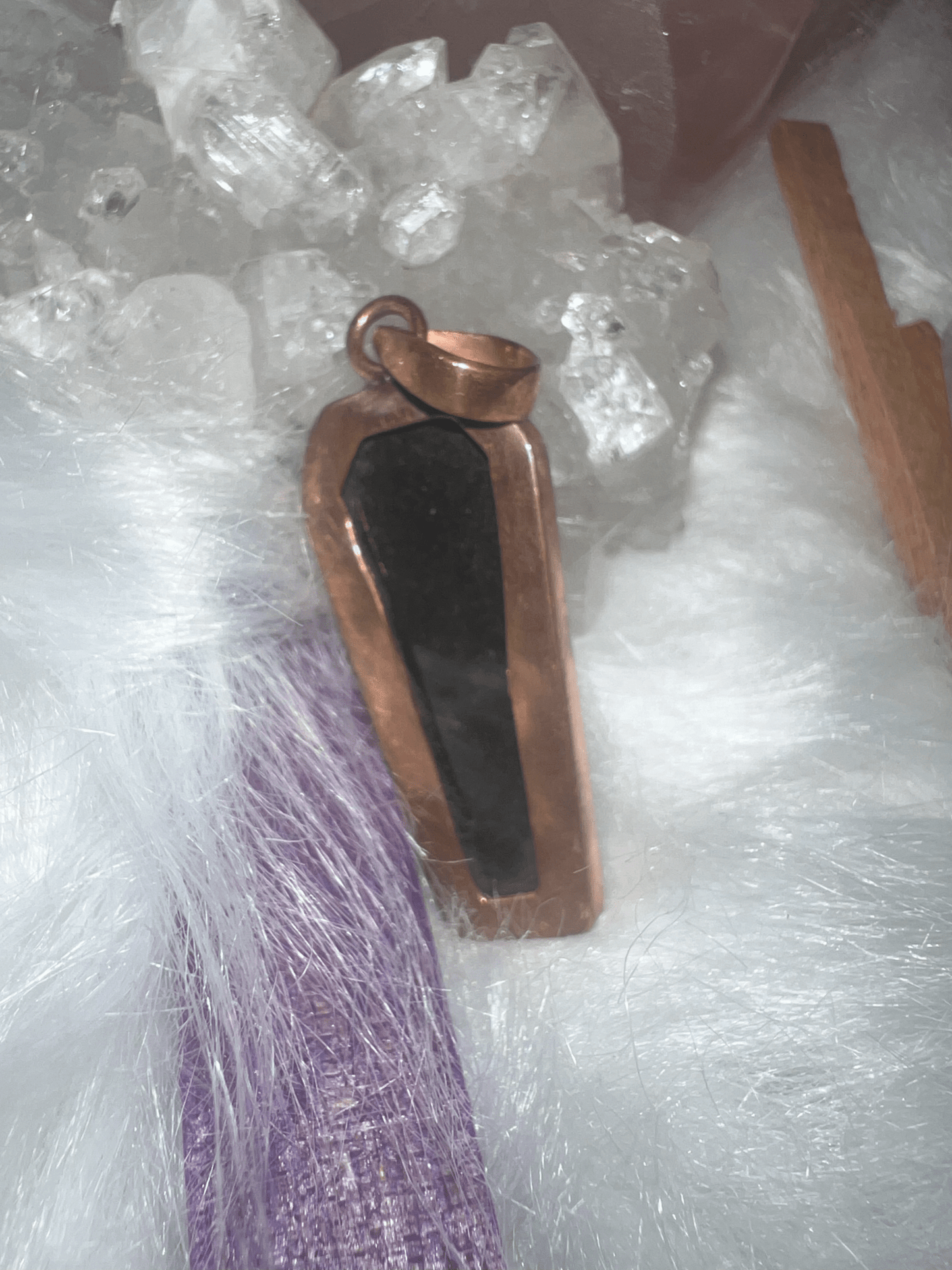 Coffin of Protection: Black Obsidian Pendant