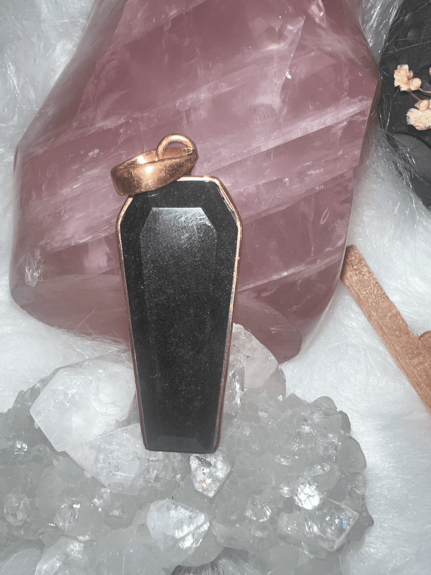 Coffin of Protection: Black Obsidian Pendant