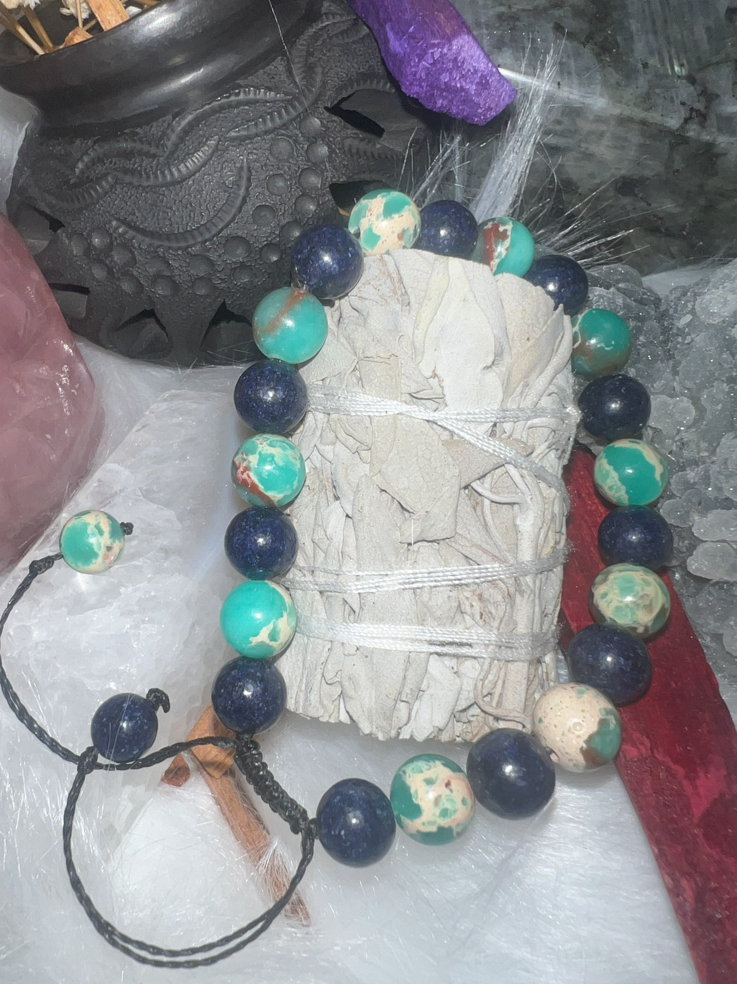 Guide me toward success 3 stone Bracelet