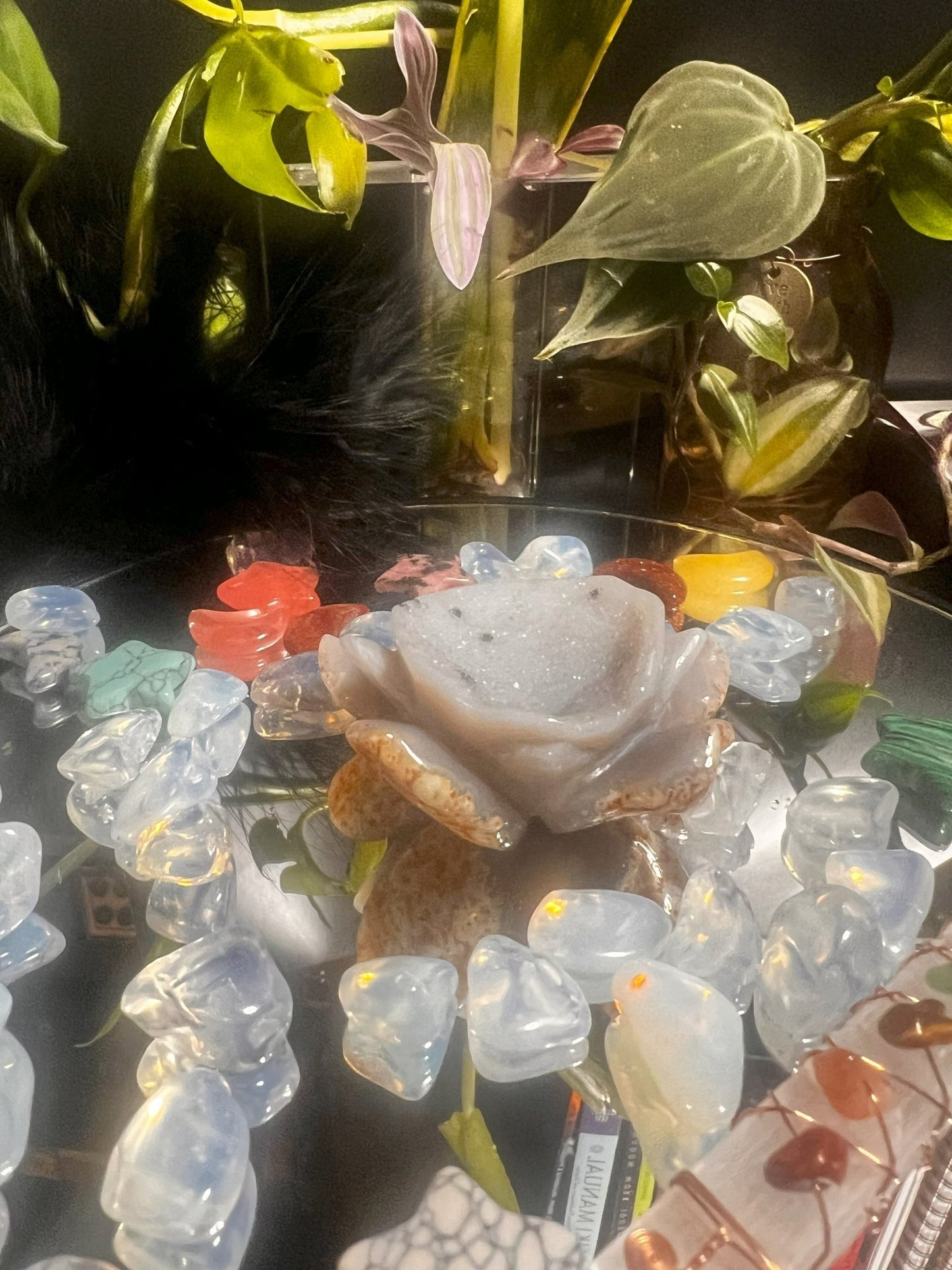 Druzy Agate Lotus