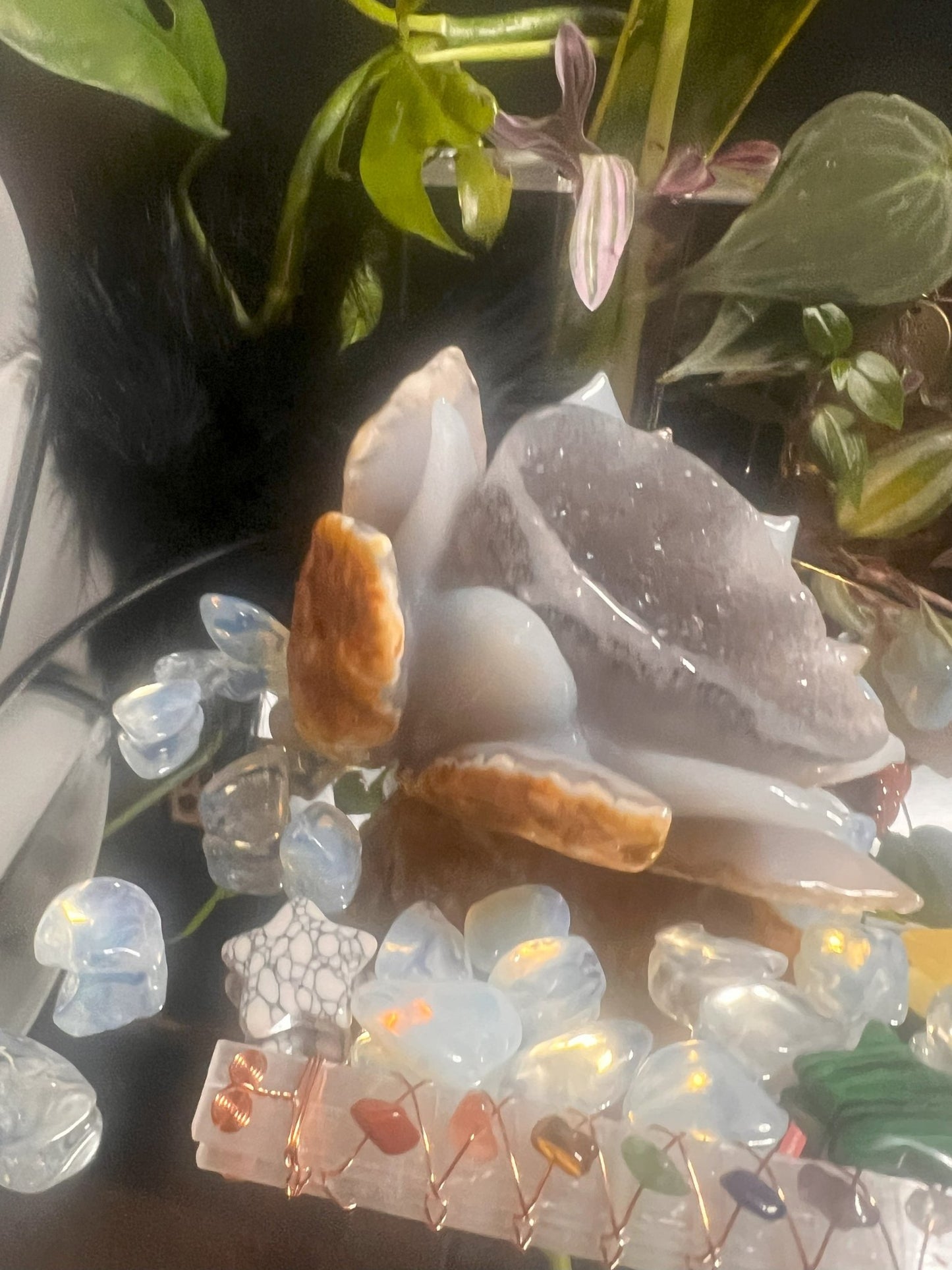 Druzy Agate Lotus