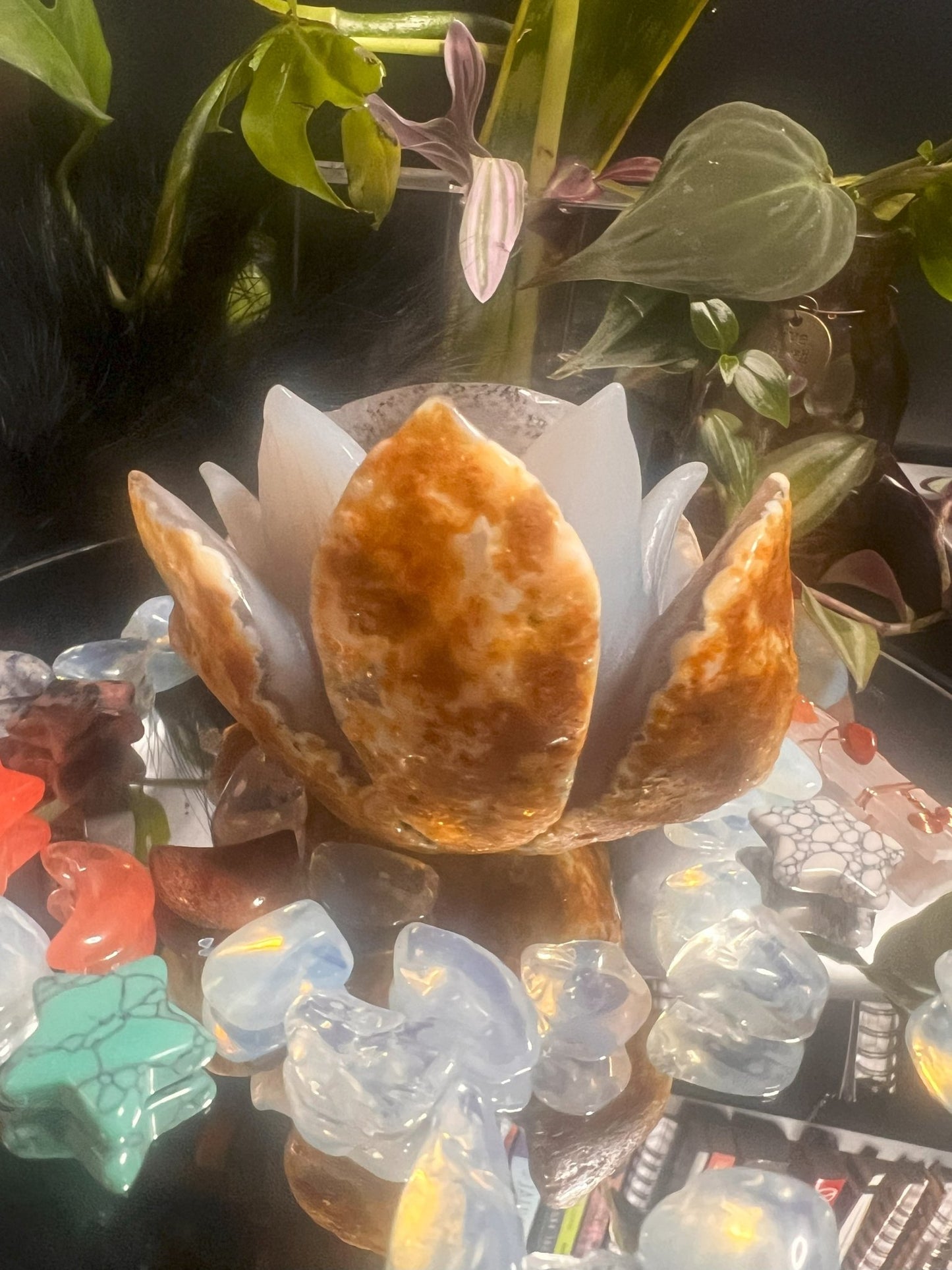 Druzy Agate Lotus