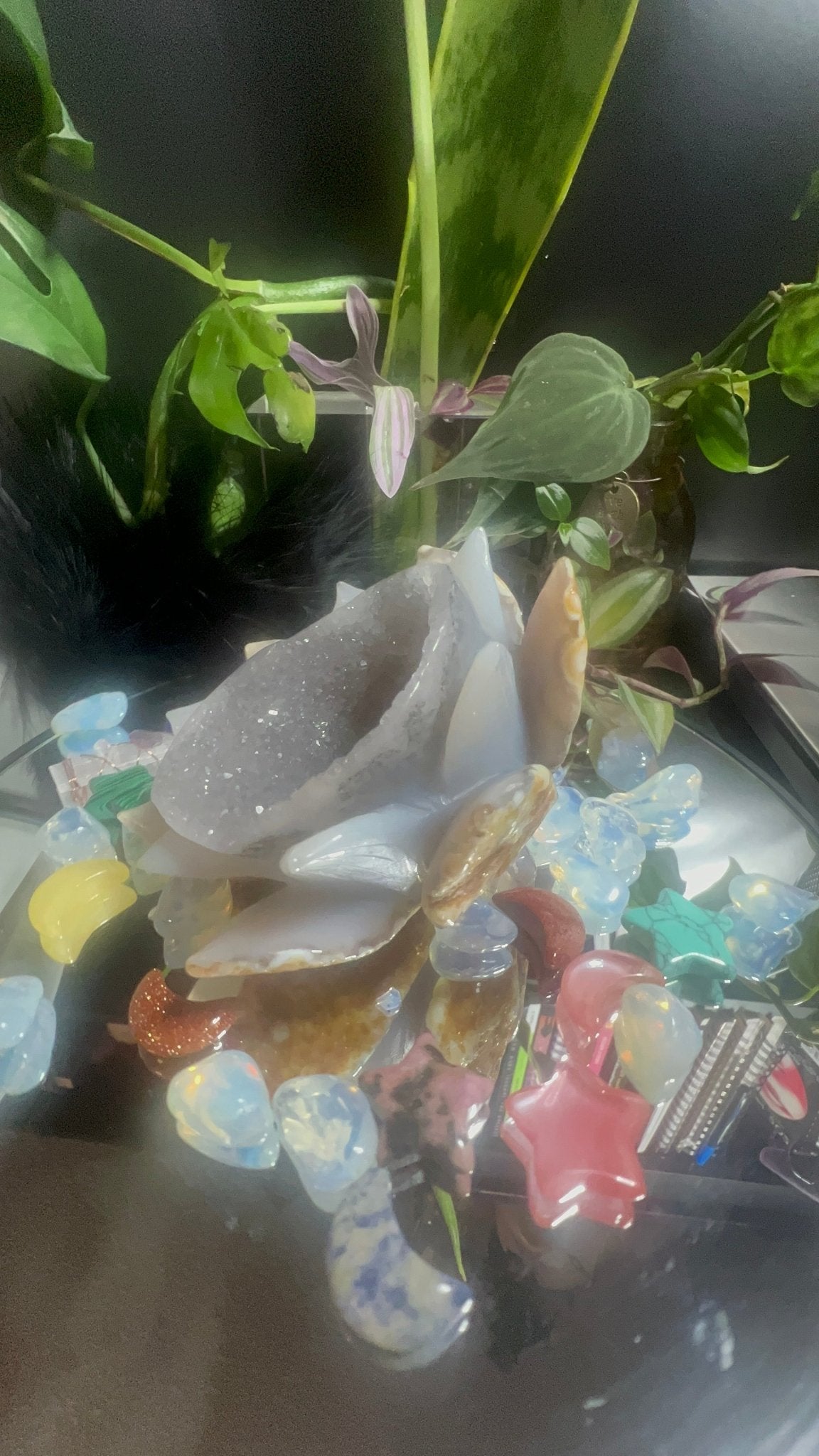 Druzy Agate Lotus